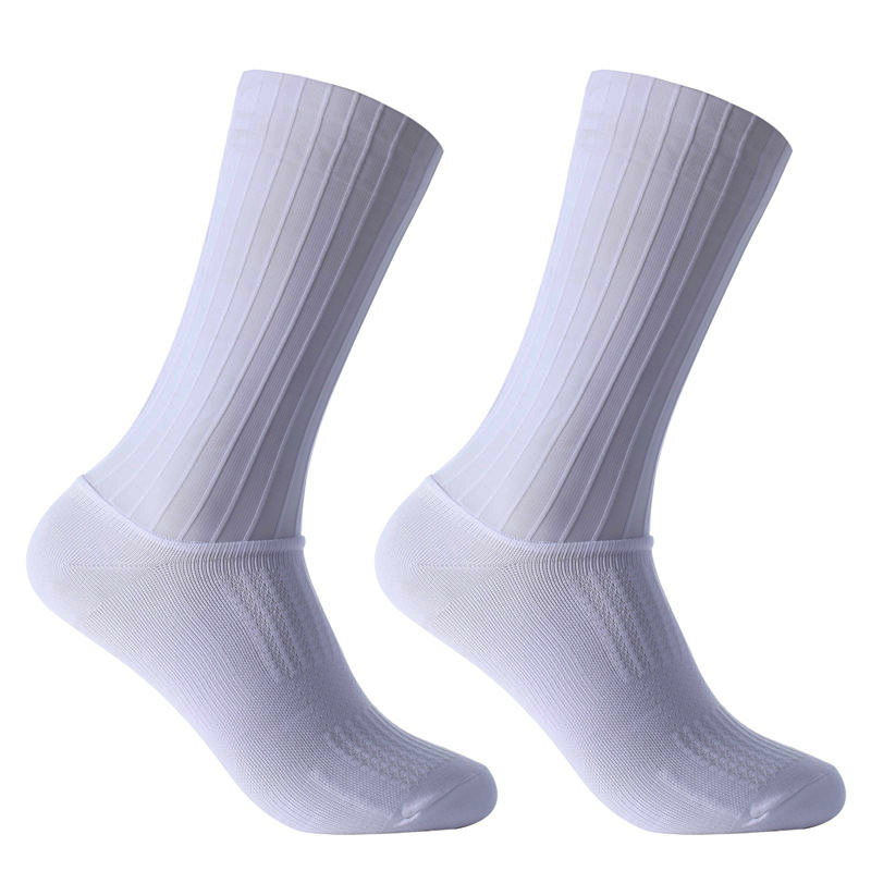 Ykyw Cycling Gear - Kaymaz Silikon Yaz Aero Çorap Whiteline