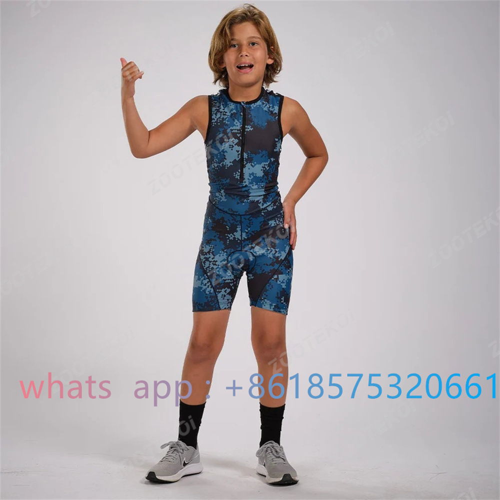 Cycling Gear Kids - Zootekoi erkek kız evrensel triatlon kolsuz