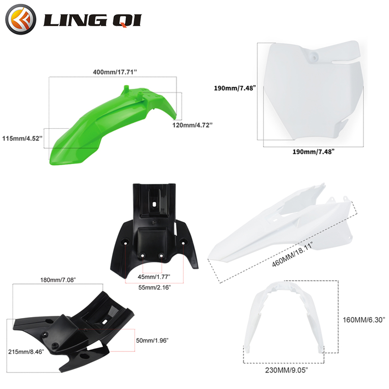 LINGQI yarış KT50 motosiklet F - Bike Fender Set incelemesi ve fiyatı